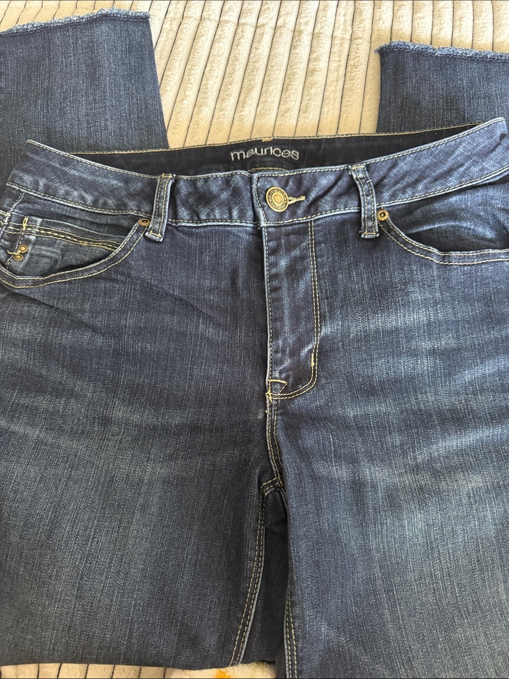 Maurices Indigo Skinny Women's Jeans with Contrast Stitching 0146